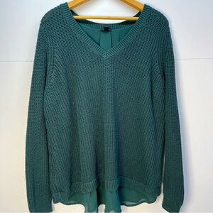 Torrid Cable Knit Tie Back Olive Green Sweater Size 1 Oversized Tunic Pullover